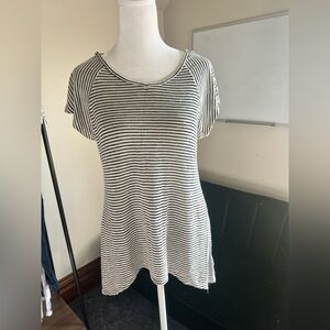 3/$15 Striped Black and White Women's Top